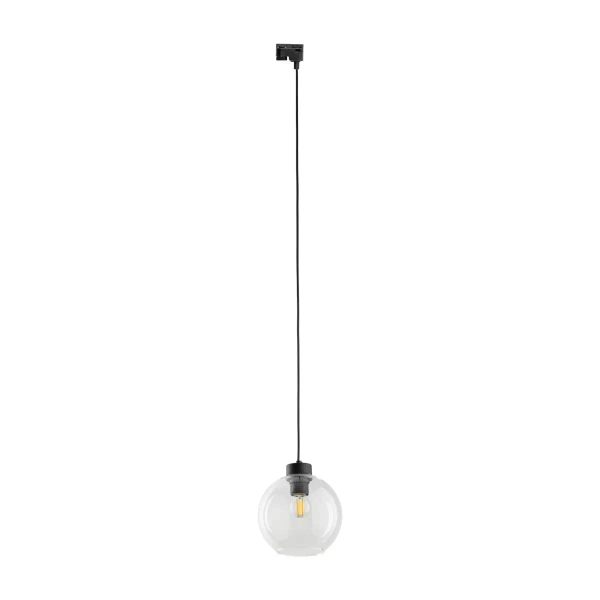 Szynowa lampa wisząca TRACER CUBUS 10665 1-fazowa czarny przezroczysty