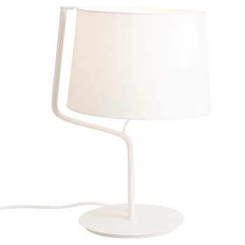 Stołowa lampa CHICAGO T0028 Maxlight z abażurem metal tkanina biała