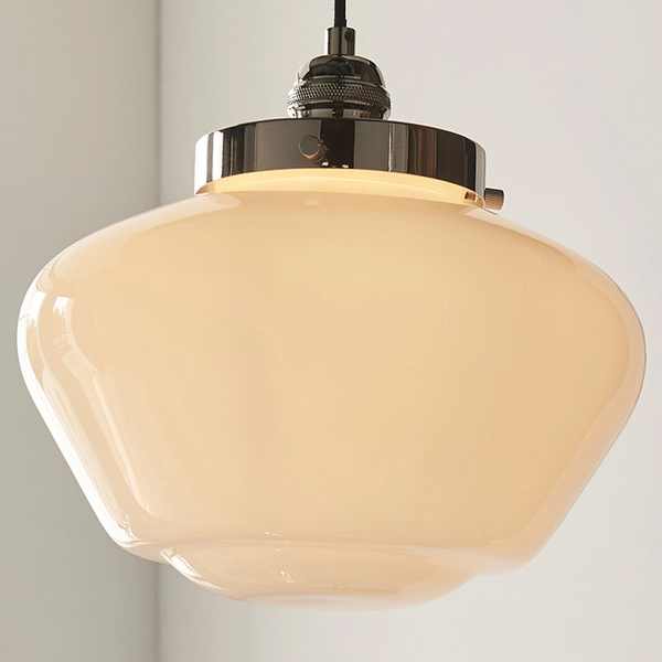 Lampa wisząca hampton L&-196174 Light& szkło mleczne nikiel