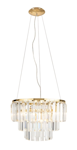 LAMPA wisząca MONACO P0423 Maxlight kryształowa OPRAWA zwis glamour crystal złoty przezroczysty