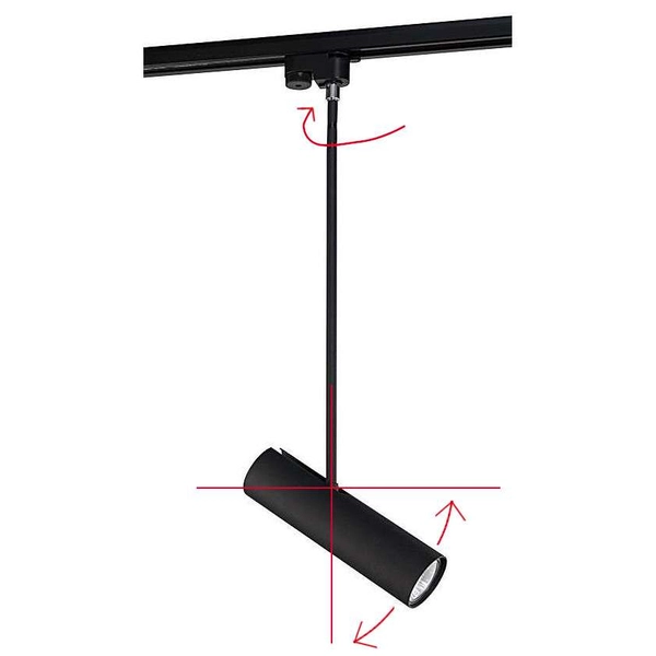 LAMPA sufitowa PROFILE EYE 9325 Nowodvorski reflektorowa OPRAWA tuba do 1-fazowego systemu szynowego czarna