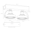 Sufitowa lampa z regulacją Dorian 22968/24/30 Lucide LED 12W 2200K czarna