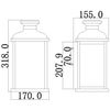 Ogrodowa LAMPA ścienna Pediment FE-PEDIMENT-S Elstead FEISS zewnętrzna OPRAWA elewacyjna retro latarenka IP44 miedź przezroczysta