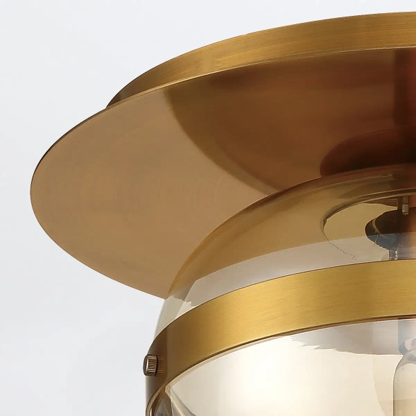 Plafon retro szklany Nottingham QN-NOTTINGHAM-F-S-AB mosiądz bursztynowy