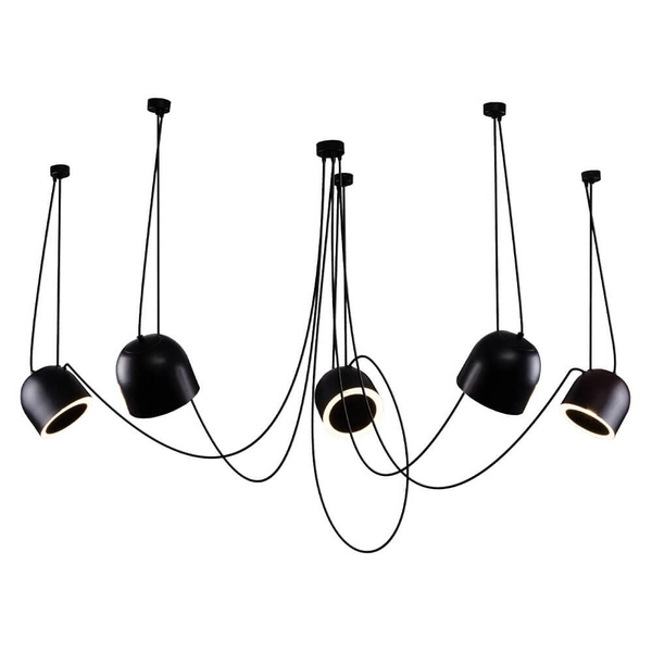 LAMPA wisząca DOBO 9038 Shilo metalowa OPRAWA modernistyczny zwis czarny
