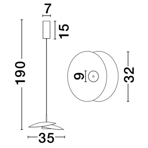 Ledowa lampa wisząca okrągła YACUIBA LE44646 LED 16W 3000K biała