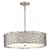 Wisząca lampa okrągła Silver Coral KL-SILVER-CORAL-P-B Kichler srebrny