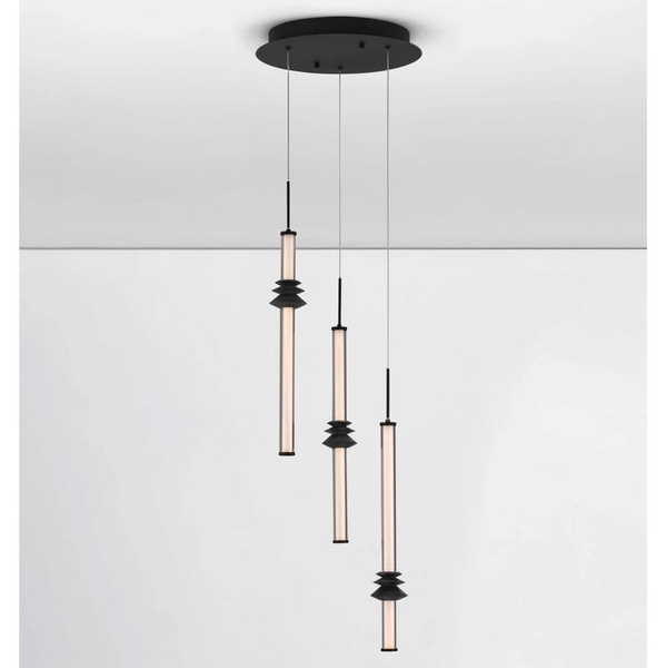 Potrójna lampa wisząca URUBICHA LE44690 LED 18W 3000K tubki czarne