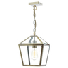 Wisząca lampa Churchill CHU0175 Dar Lighting latarenka antyczny mosiądz