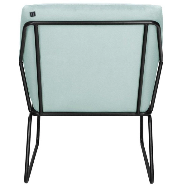 Fotel welur Fluence 25073-m Moos Home na stelażu metalowym miętowy