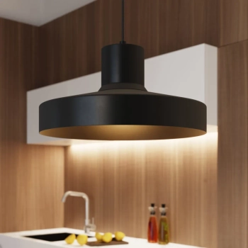 Metalowa lampa wisząca BILO czarna SL.1703 owalna 1xE27