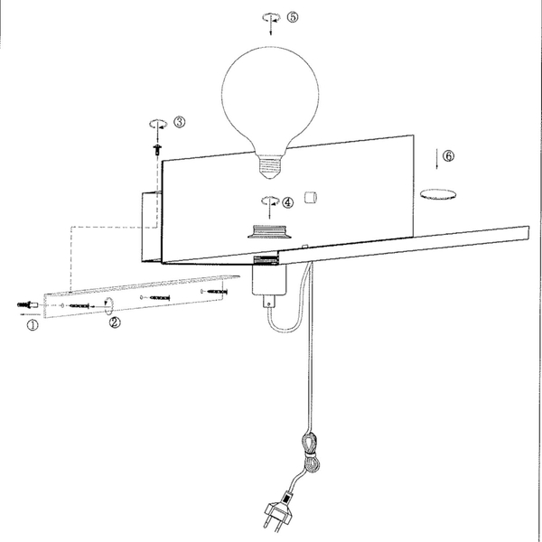 Kinkiet LAMPA ścienna MULTI 106482 Markslojd metalowa OPRAWA półka czarna