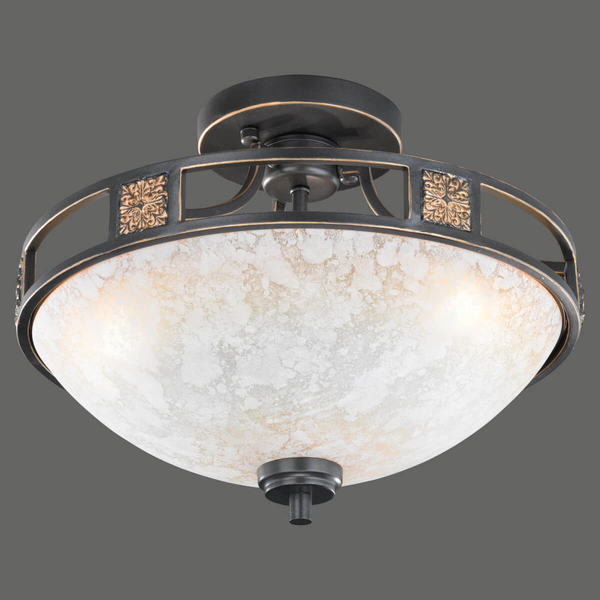 Wzorzysta lampa sufitowa QUINTA 608100324 Trio dekoracyjna czarna miedziana