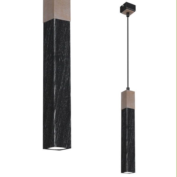 Skandynawska lampa SOLO MLP7469 Milagro wisząca prostokątna czarna