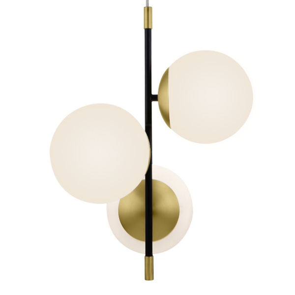 LAMPA wisząca NOSTALGIA MOD048PL-03G Maytoni modernistyczna OPRAWA szklane kule ZWIS balls czarne białe złote