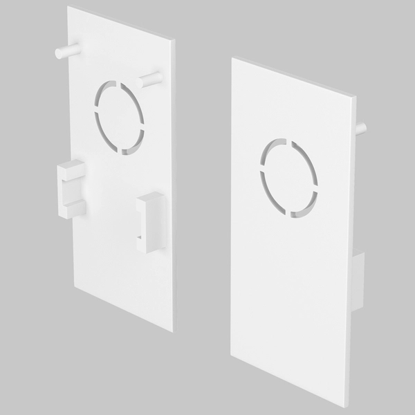 Dwie zaślepki zestaw Exility TRA034EC-41W do magnetycznych szyn biały