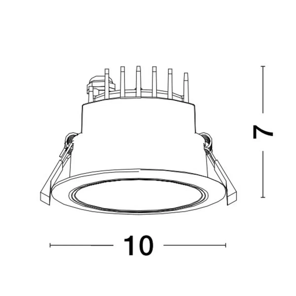 Ledowa okrągła lampa sufitowa ZURECA LE65113 LED 10W 3000K biała
