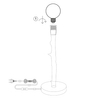 Lampa stołowa Ramo 108778 Markslojd metal włącznik wtyczka srebrny