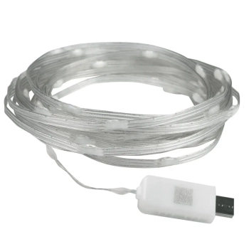 Łańcuch świąteczny girlanda 324405 LED 10W RGB USB z pilotem przezroczysty