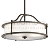Klasyczna LAMPA wisząca KL-EMORY-P-S-OZ Elstead KICHLER okrągła OPRAWA zwis stary brąz biały
