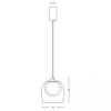 Kopułowa lampa wisząca do salonu 23078 LED 6W 3000K przydymiony czarny