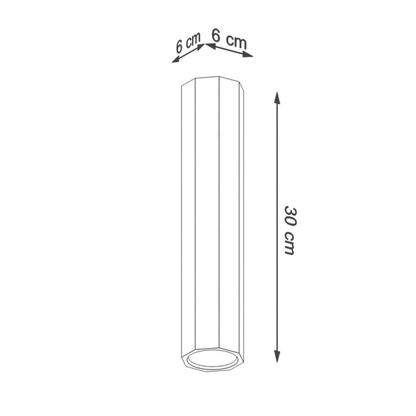 Drewniany downlight sufitowy SL.1034 drewniana tuba do kuchni