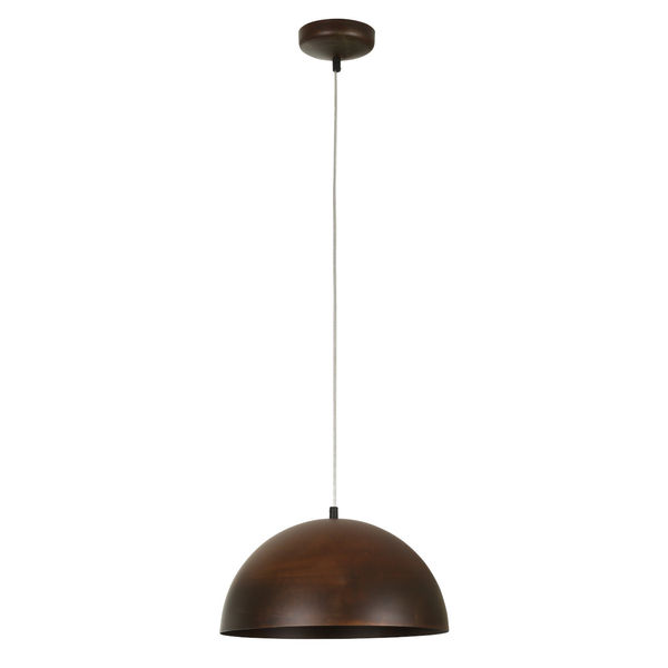 Metalowa kopuła wisząca Hemisphere 6367 retro lampa do holu rdzawa