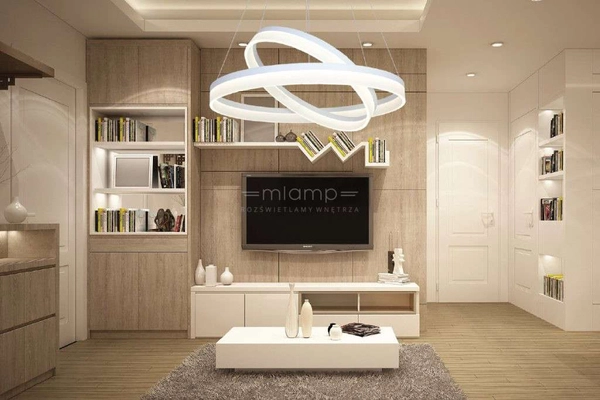 LAMPA wisząca RING ML065 LED 60W Milagro OPRAWA zwis okręgi pierścienie białe