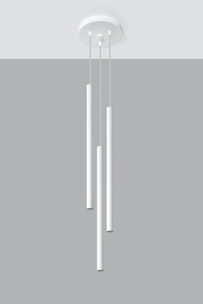 LAMPA wisząca Pastelo SL.0467 Sollux metalowa OPRAWA zwis kaskada tuby sople białe