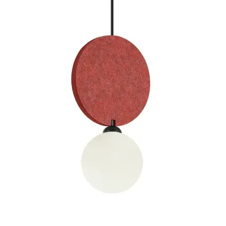 Lampa wisząca do jadalni Andrea PND-59779-1M-RED czerwona czarna