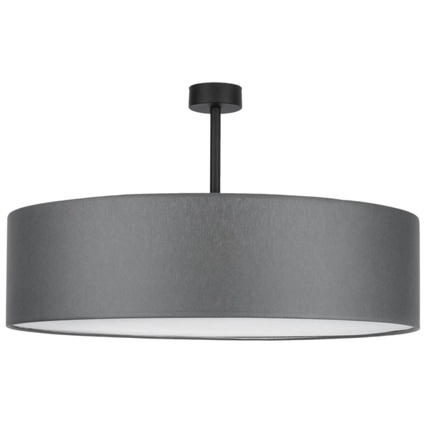 Okrągła lampa nasufitowa Rondo 4239 do kuchni round metalowa szara