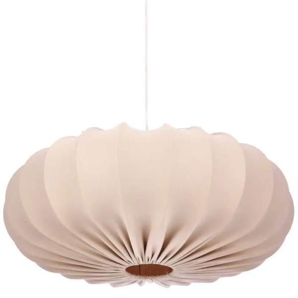 Skandynawska wisząca lampa nad stół 31-39231 regulowany tkanina beżowy