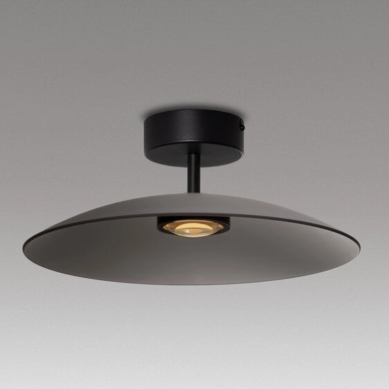 Lampa sufitowa do jadalni PECA LE44277 LED 12W 3000K talerz czarna szara