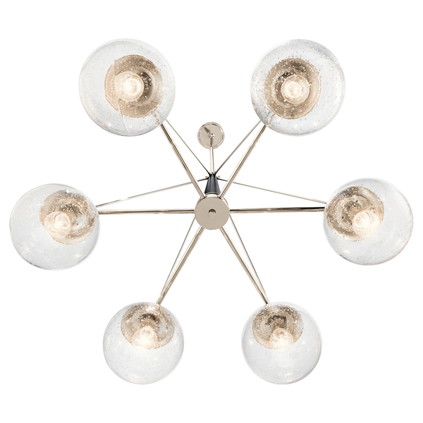 Zwisowa lampa nad stół QN-MARILYN6 kulista retro nikiel