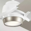 Sufitowy wiatrak Zeus srebrny biały KLF-ZEUS-60-WHT 13W 4000K