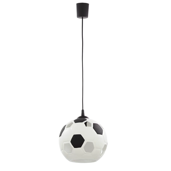 Lampa wisząca Football 6147 do dziecięcego pokoju piłka czarna biała