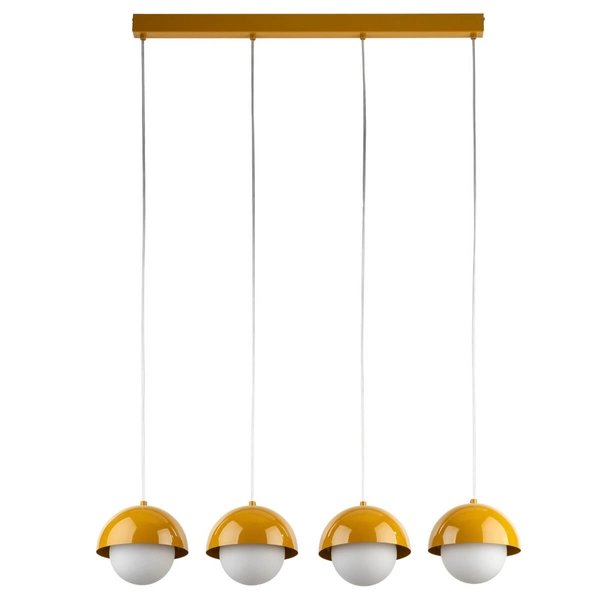 Lampa wisząca na belce Bono 10267 kuchenna bubbles biała żółta