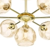Molekułowa sufitowa lampa Cohen COH3435-16 kule bursztynowe złote