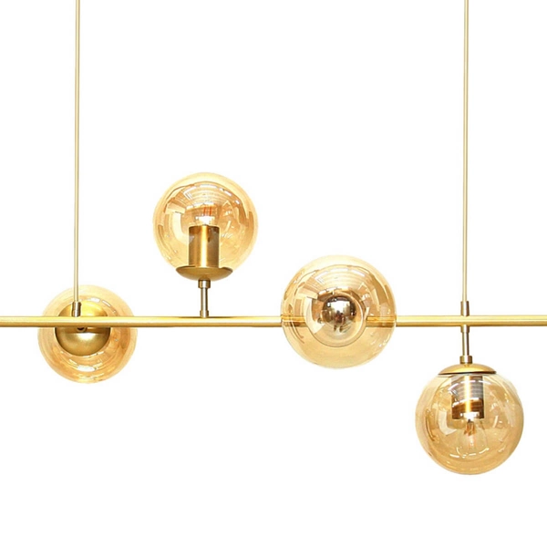 Lampa sufitowa molekuły 439 Domeno LED wielopunktowa złota