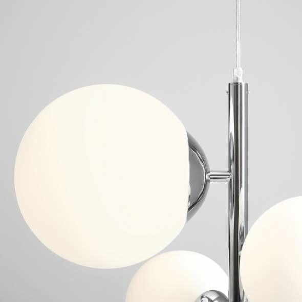 Modernistyczny zwis BLOOM 1091L4 Aldex szklane kule balls chrom