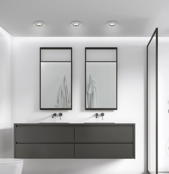 Glamour lampa sufitowa SK wpust crystal do salonu chrom