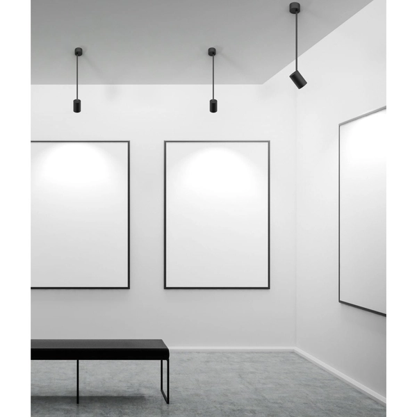 LAMPA sufitowa Tuka Nero L Orlicki Design regulowana OPRAWA metalowa downlight tuba czarna