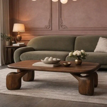 Prostokątny stolik kawowy ORIZON MM001501100344 brązowy drewniany 120x60cm