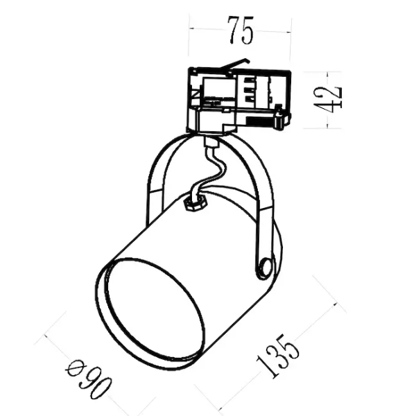 Minimalistyczna lampa szynowa trójfazowa Quber Track ML2275 biały