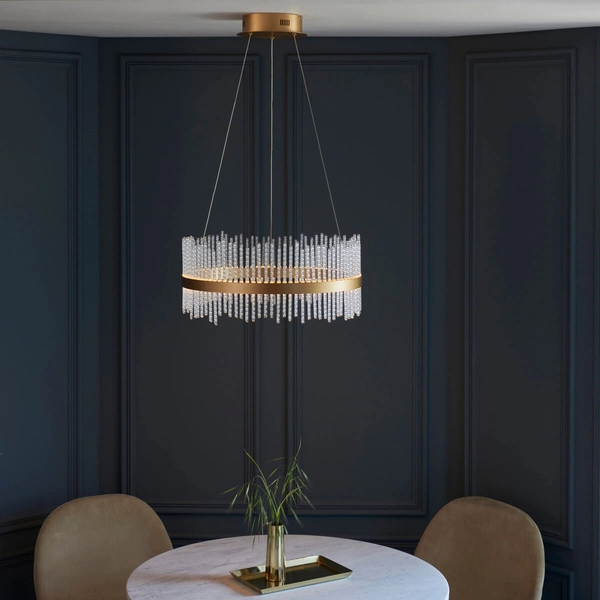 Lampa wisząca okrągła L&-1107671 LED 41W 3000K złoty przezroczysty