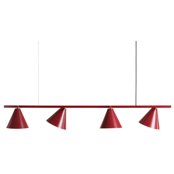 Nowoczesna lampa wisząca From 1108L15 Aldex stożki czerwone