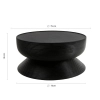 Drewniany stolik kawowy LAPIS MM001501100404 czarny do salonu 75cm
