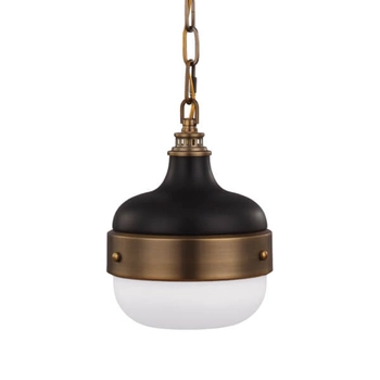 Szklana lampa wisząca Cadence FE-CADENCE-1P-MB do salonu mosiądz