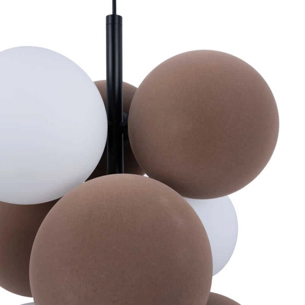 Zwisowa lampa kulista Vino ABR-GRAPPA--B Abruzzo molekuły szare białe