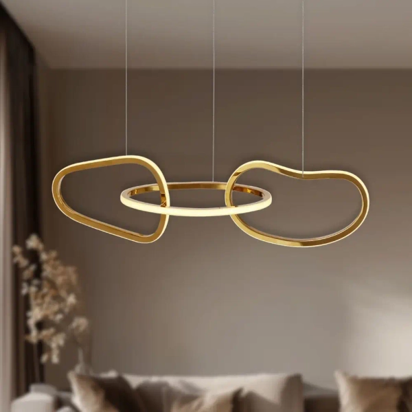 Designerska lampa wisząca Anneli 33-35639 LED 30W 3000K pierścienie złote